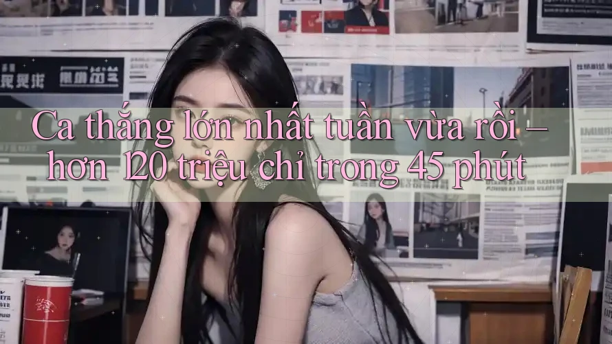 Ca thắng lớn nhất tuần vừa rồi – hơn 120 triệu chỉ trong 45 phút