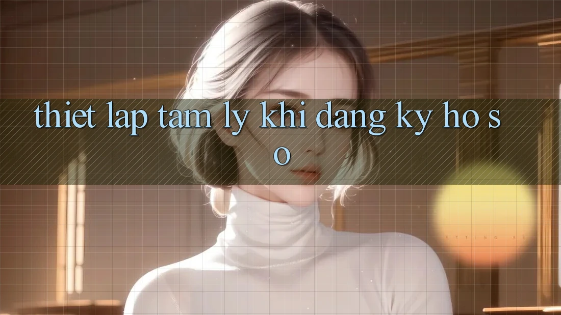 Thiết Lập Tâm Lý Khi Đăng Ký Hồ sơ